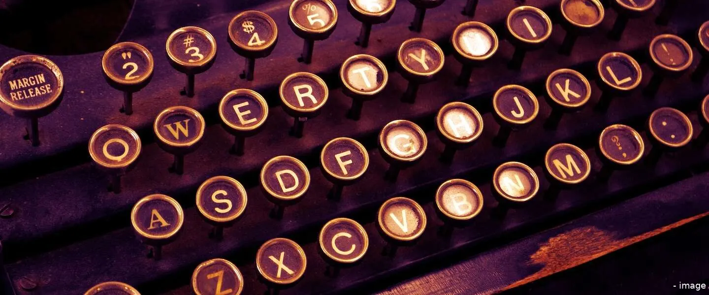 woorden typmachine header