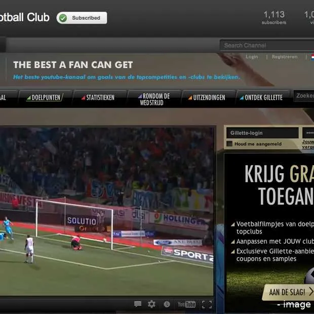 youtube en gilette slaan handen ineen th