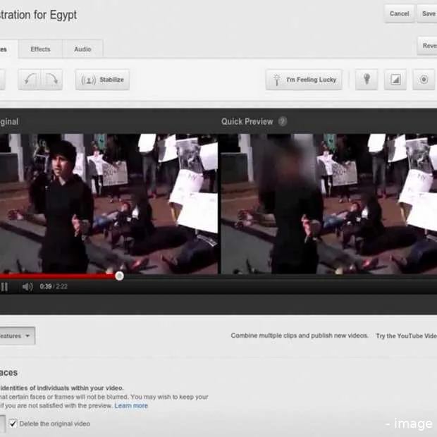 youtube lanceert face blurring