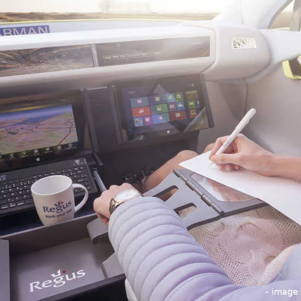 zelfrijdende auto als kantoor mobiel wer