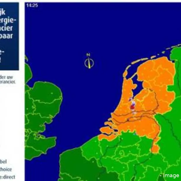 zelfs de buienradar kleurt oranje