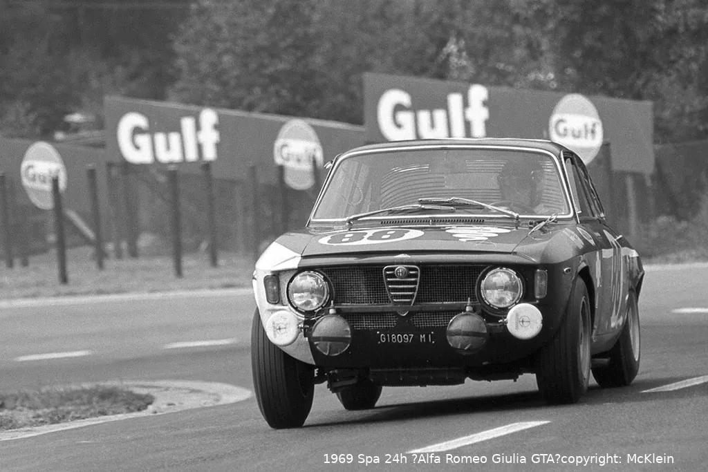 alfa romeo giulia gta 24 ore spa 1969 pinto zeccoli b