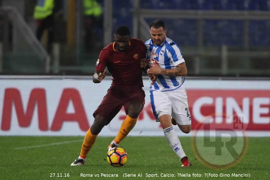rudiger duello pepe roma pescara