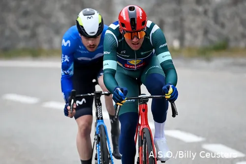 Cavagna in the wheel of Mads Pedersen during Paris-Nice