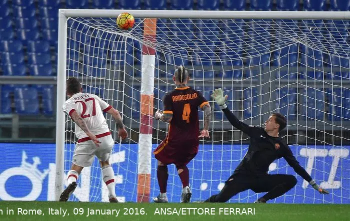 kucka szczesny gol roma milan