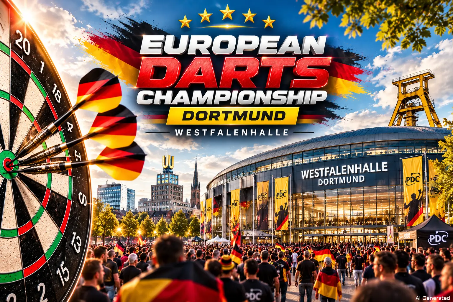 Europees Darts_kampioenschap in Dortmund
