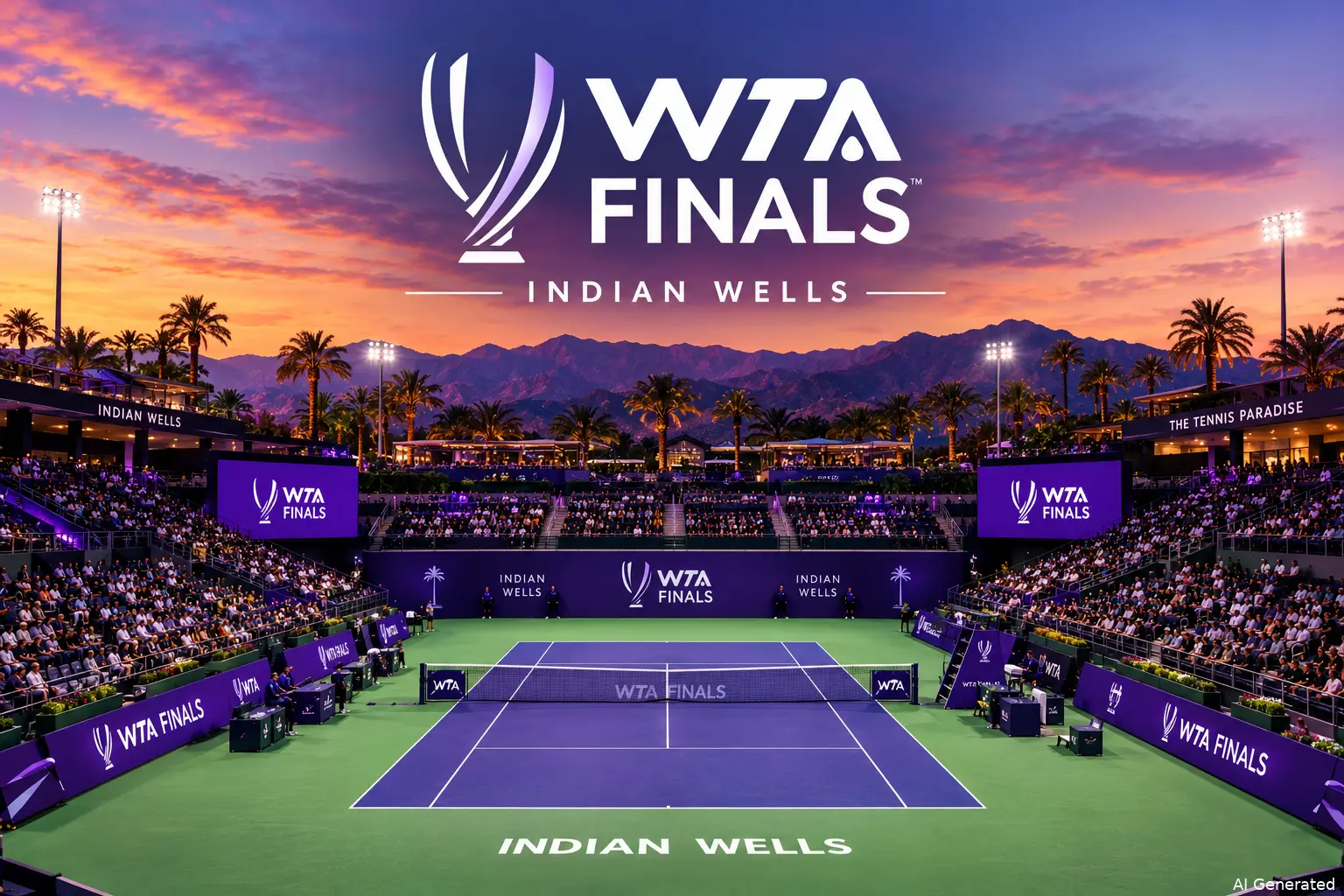 WTA Finals Indian Wells at Sunset