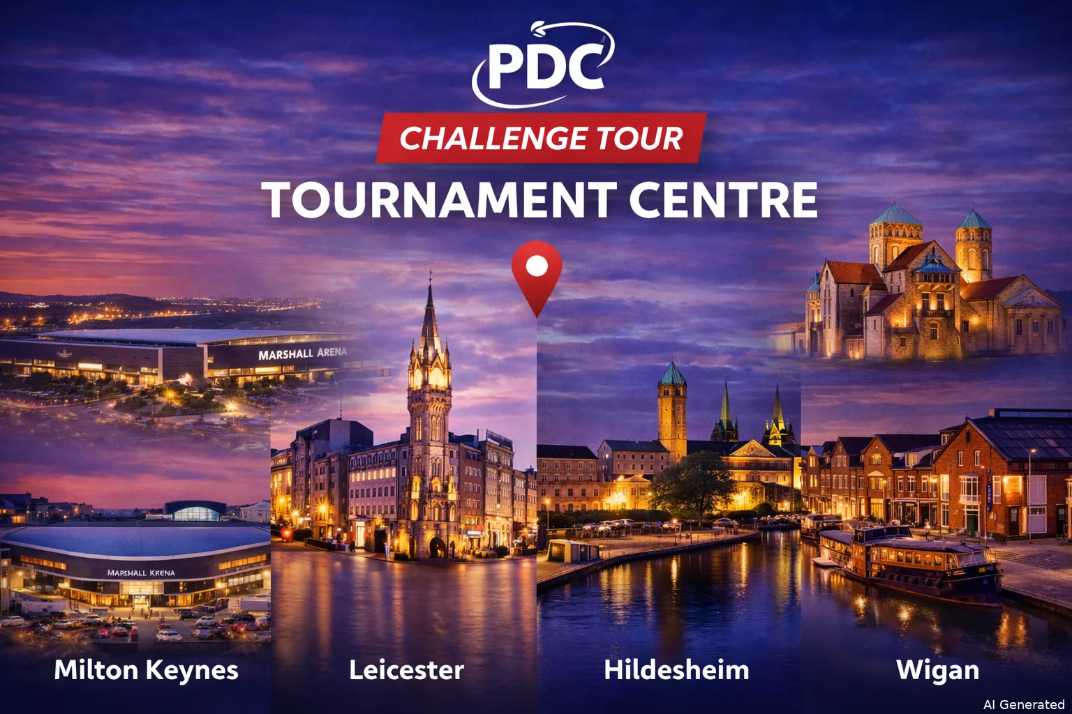 PDC Challenge Tour Tournament Centre.