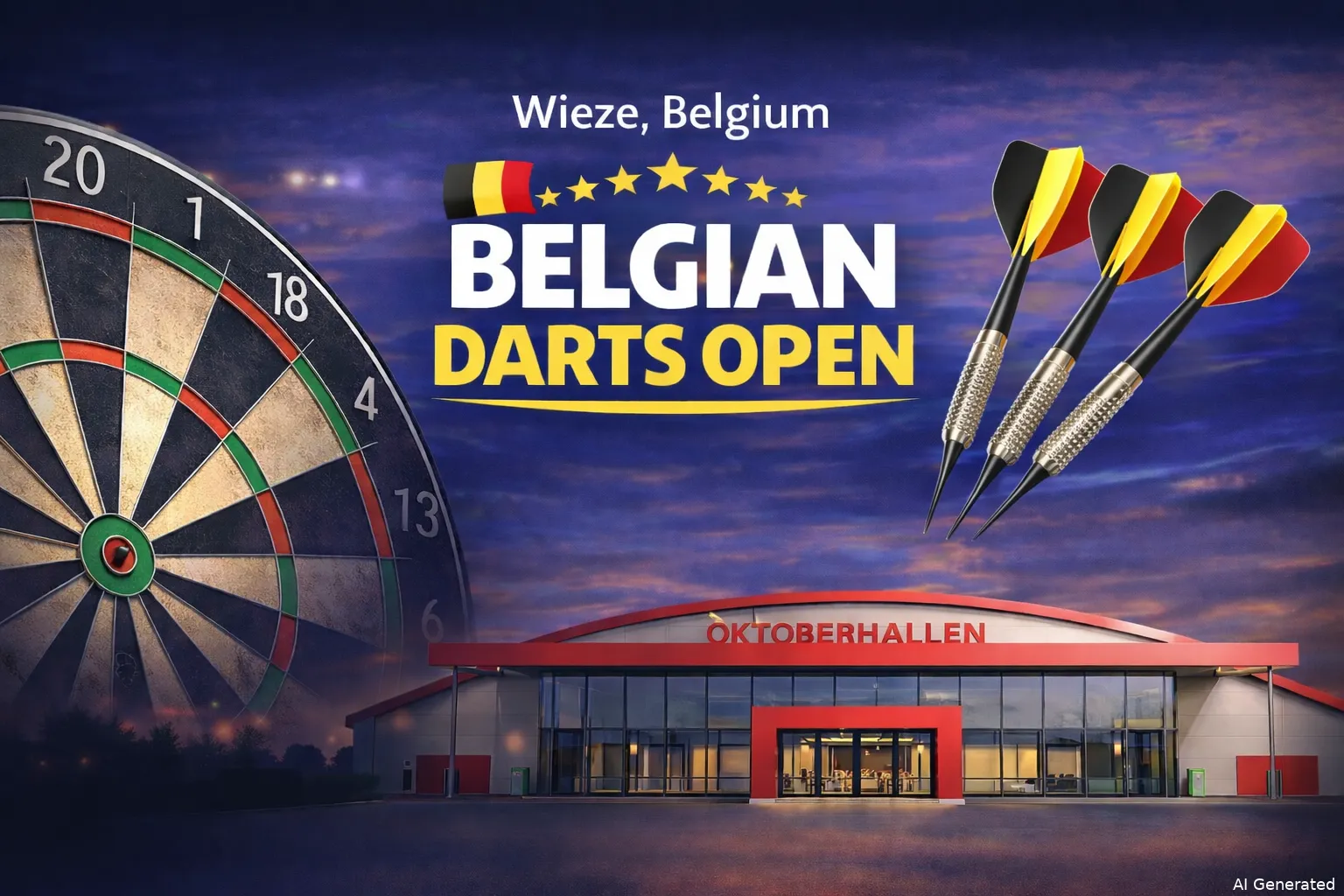 Belgian Darts Open Tournament Centre.