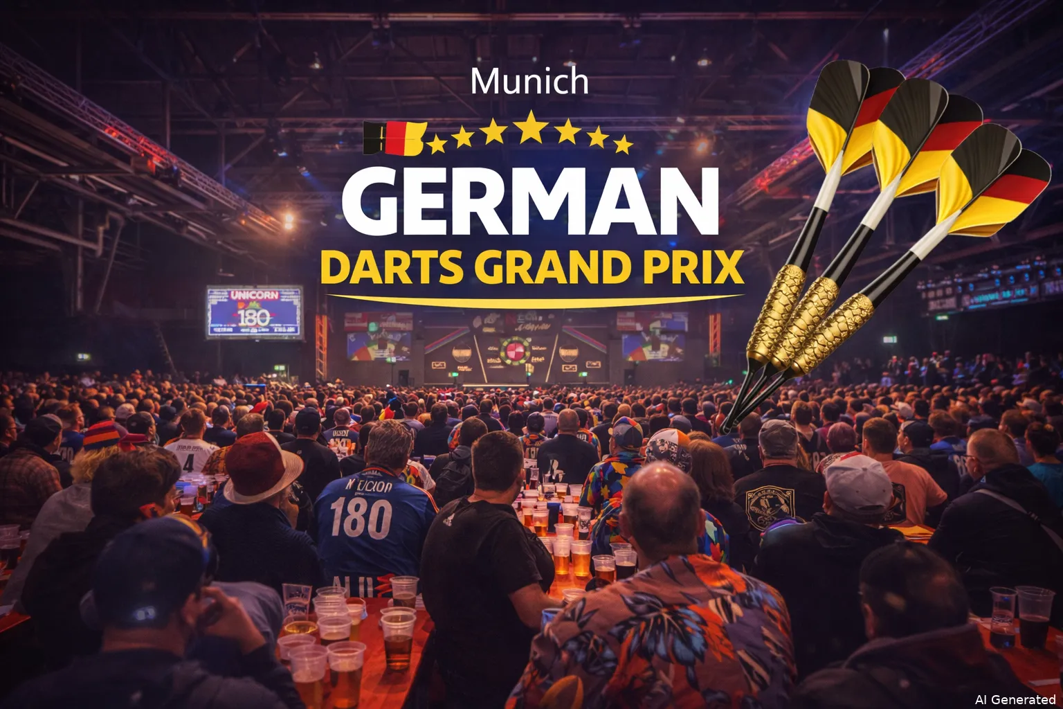 German Darts Grand Prix Tournament Centre.
