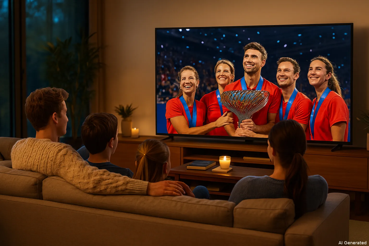 Image of people watching United Cup