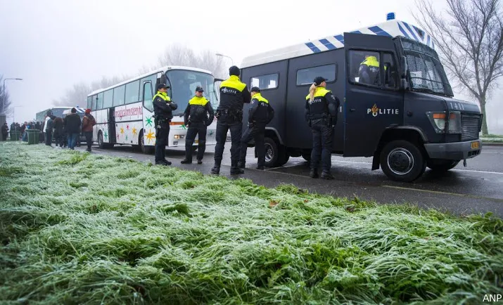 actievoerders gearriveerd in dokkum