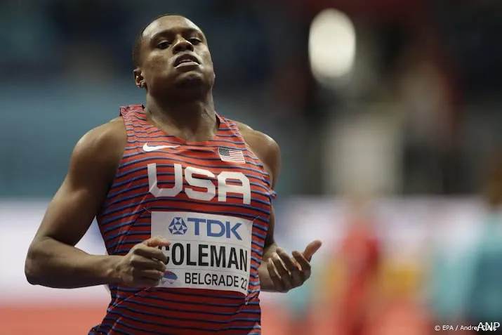 amerikaanse sprinter coleman wint eerste 100 meter na schorsing