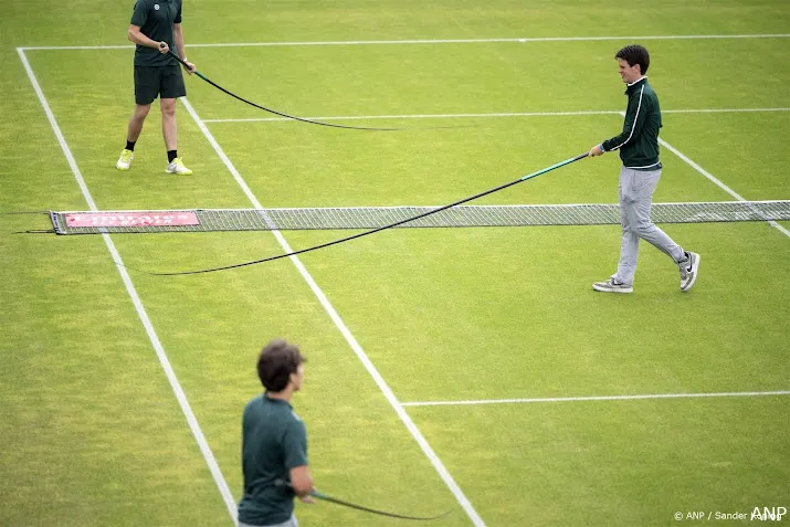 door vele regen slechts drie tennispartijen gespeeld in rosmalen