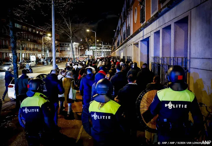 meerdere onruststokers aangehouden in amsterdam na winst marokko