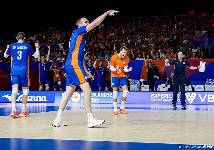 nederlandse volleyballers winnen eerste oefenduel met belgie