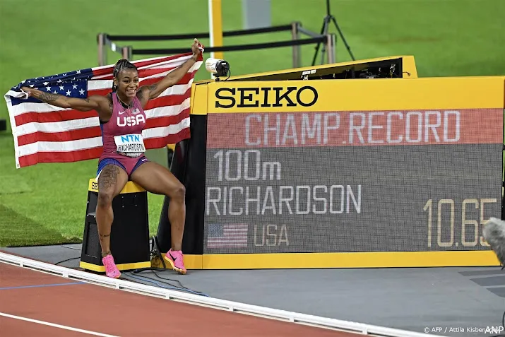 richardson houdt fraser pryce af van zesde wk goud op 100 meter