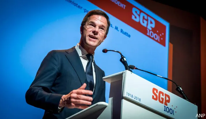 rutte kijkt met extra belangstelling naar sgp