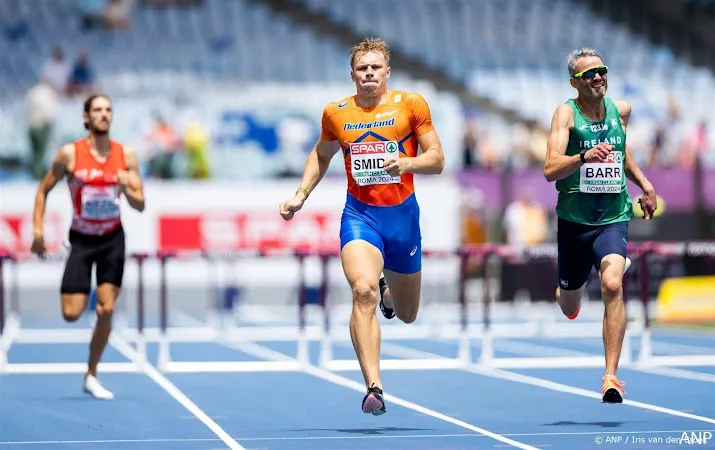 smidt achtste en laatste in ek finale 400 meter horden