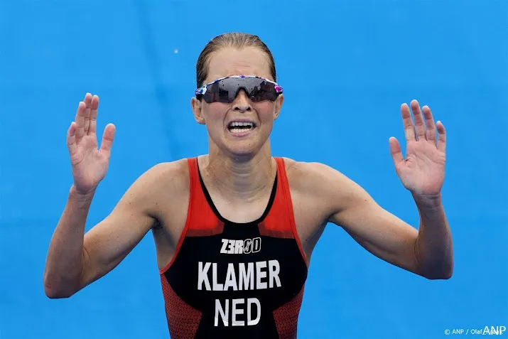 tweede plaats triatlete klamer in wereldbekerwedstrijd mexico