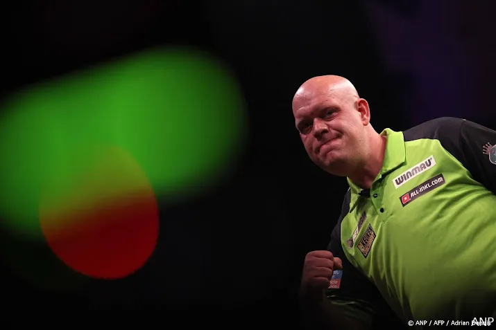 van gerwen naar tweede ronde world matchplay na zege op littler