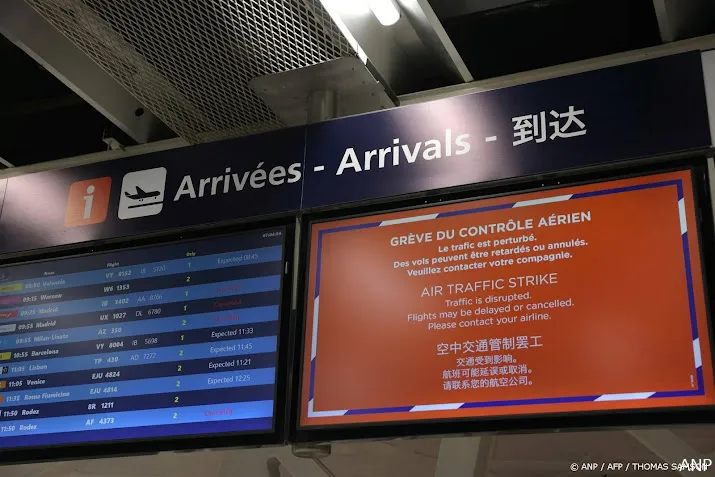 veel vluchten tussen parijs en schiphol geannuleerd om staking