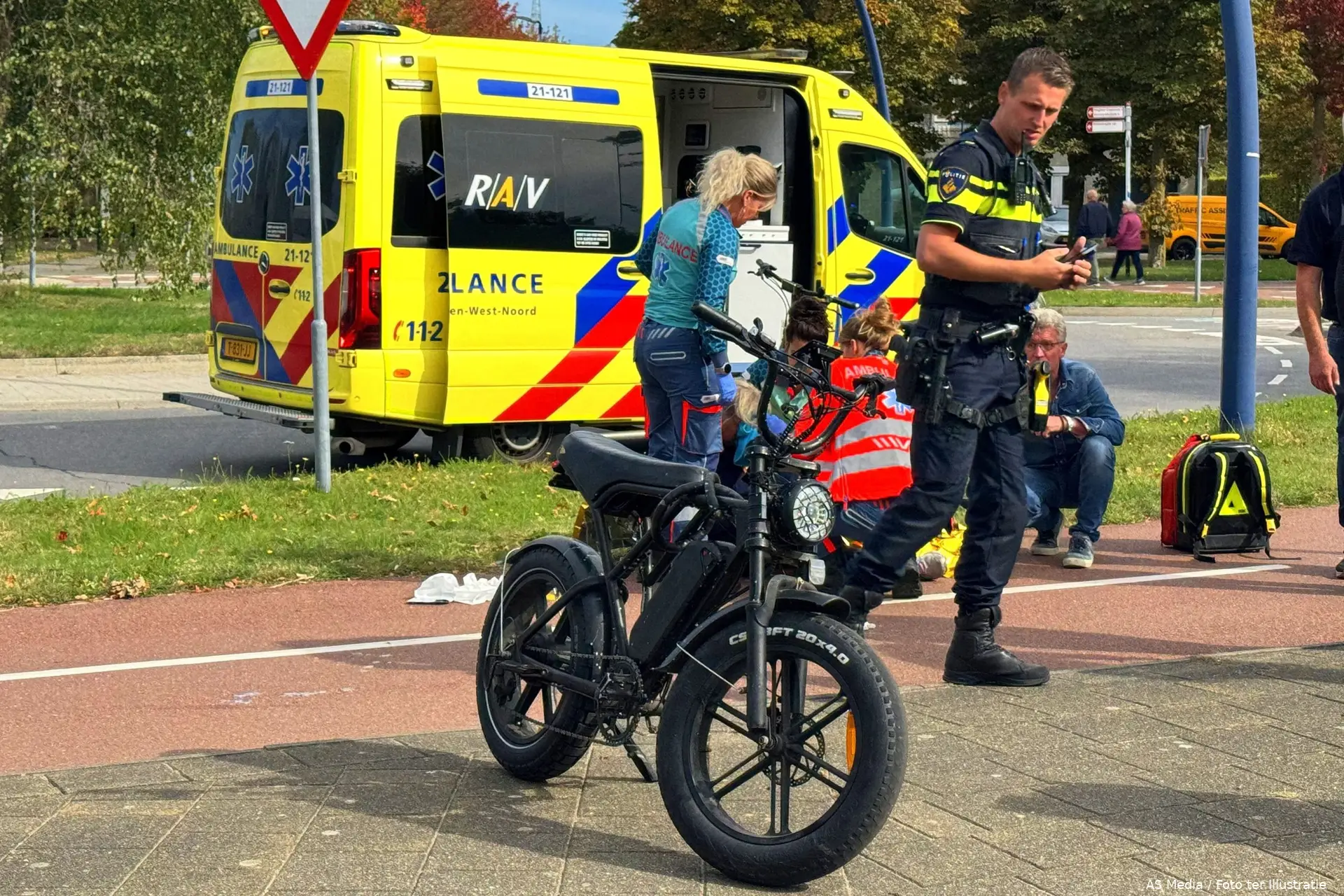 fatbiker botst op fietster1 scaled