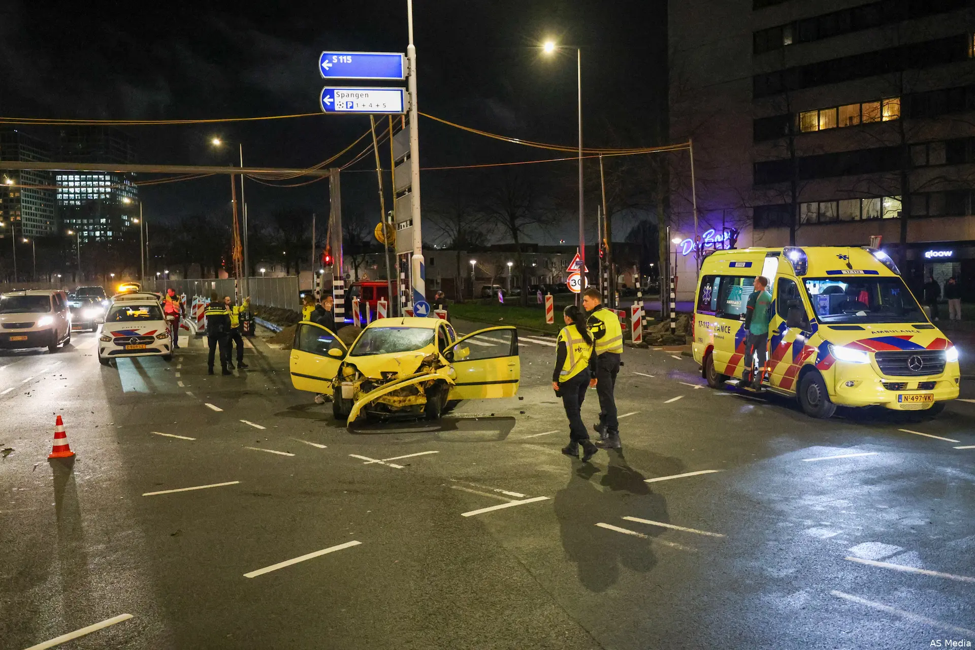 vrouw ongeluk kruispunt rotterdam