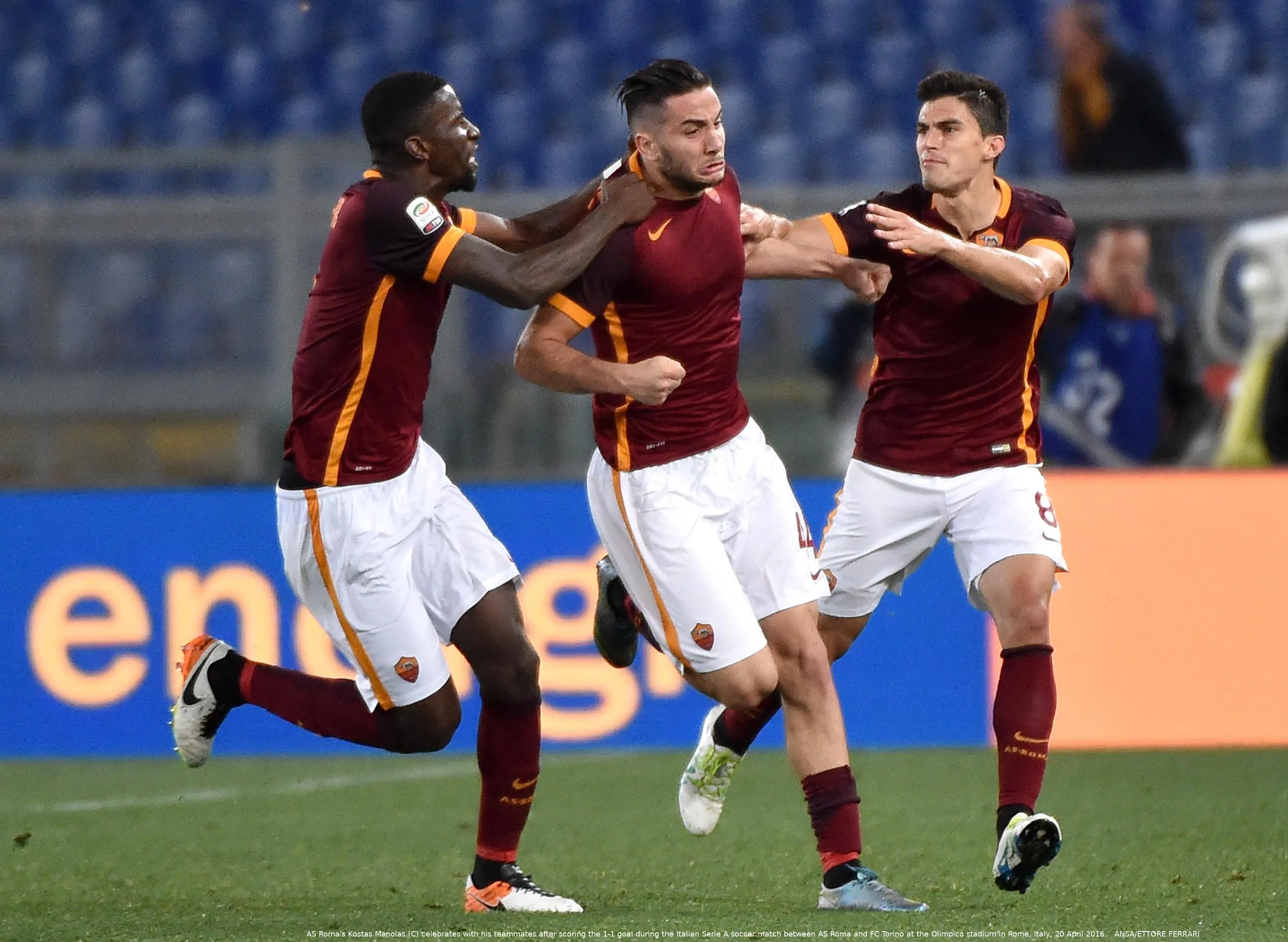manolas esulta rudiger perotti roma toro 2