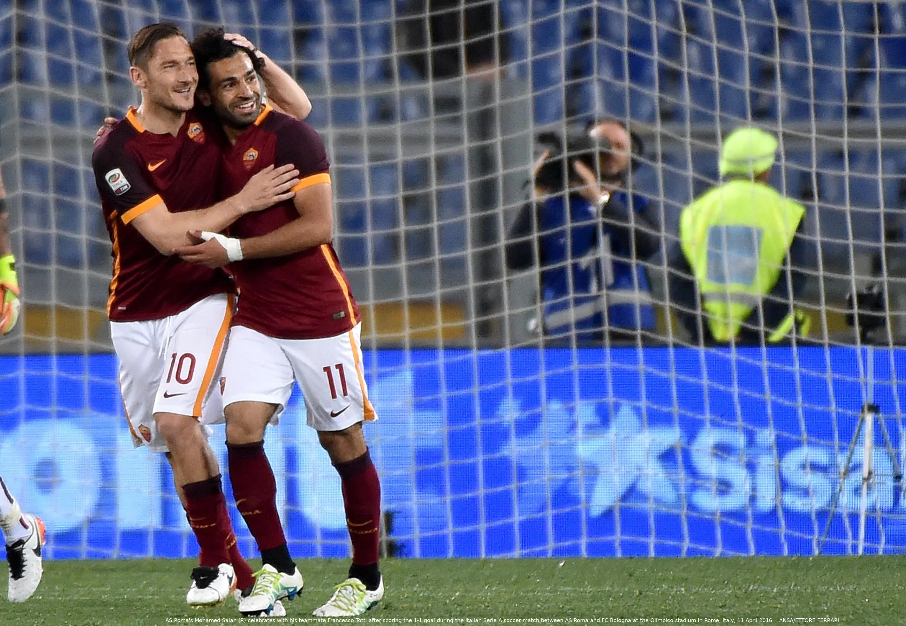 totti salah esultano roma bologna