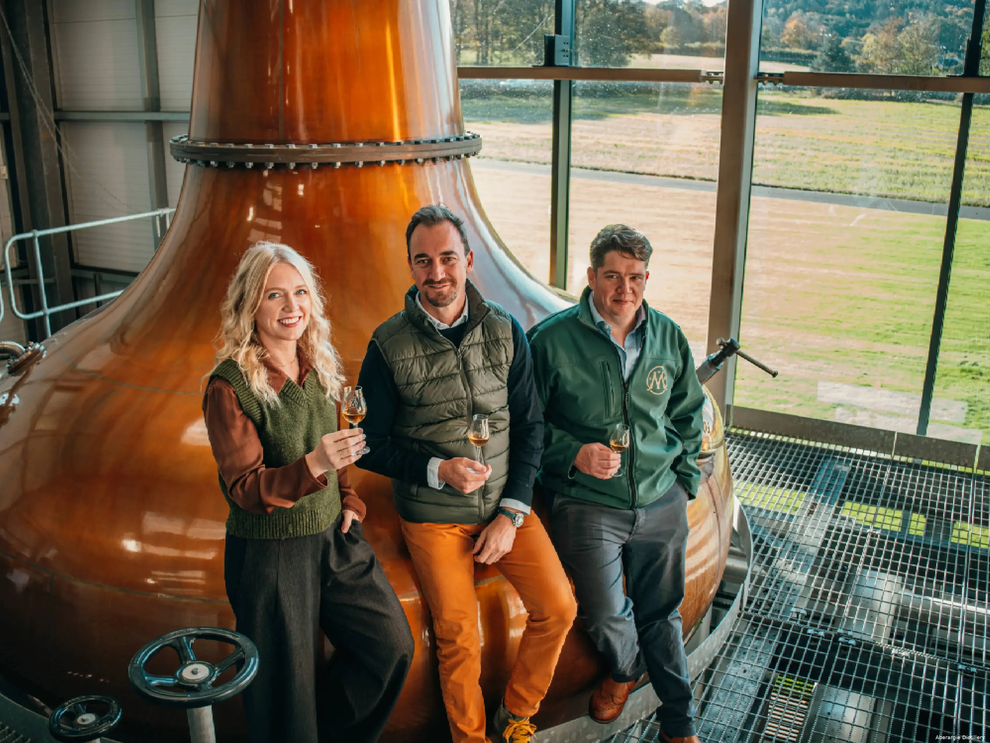 Lauren Doherty NIel Hendriksz en Graeme Macke Distillery