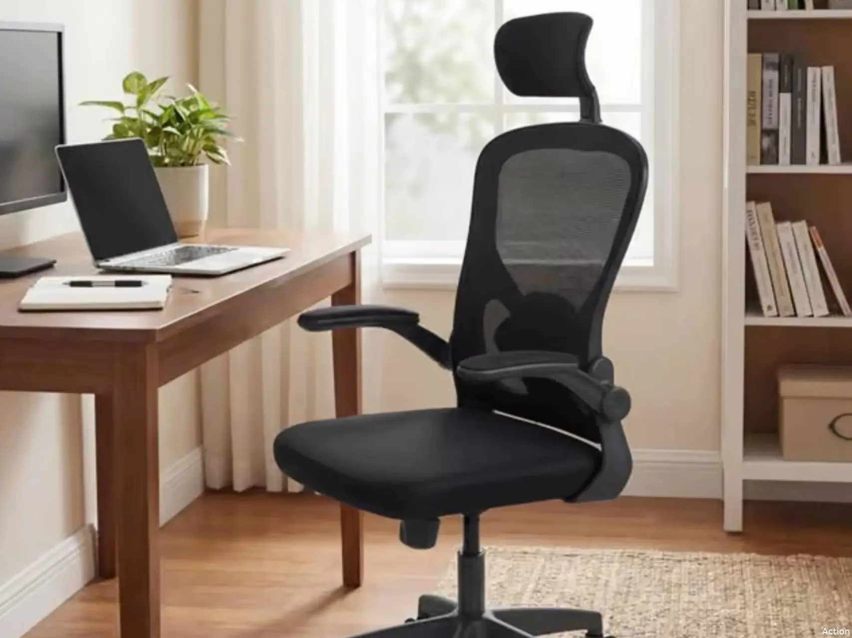 Action Ergonimische bureaustoel zwart