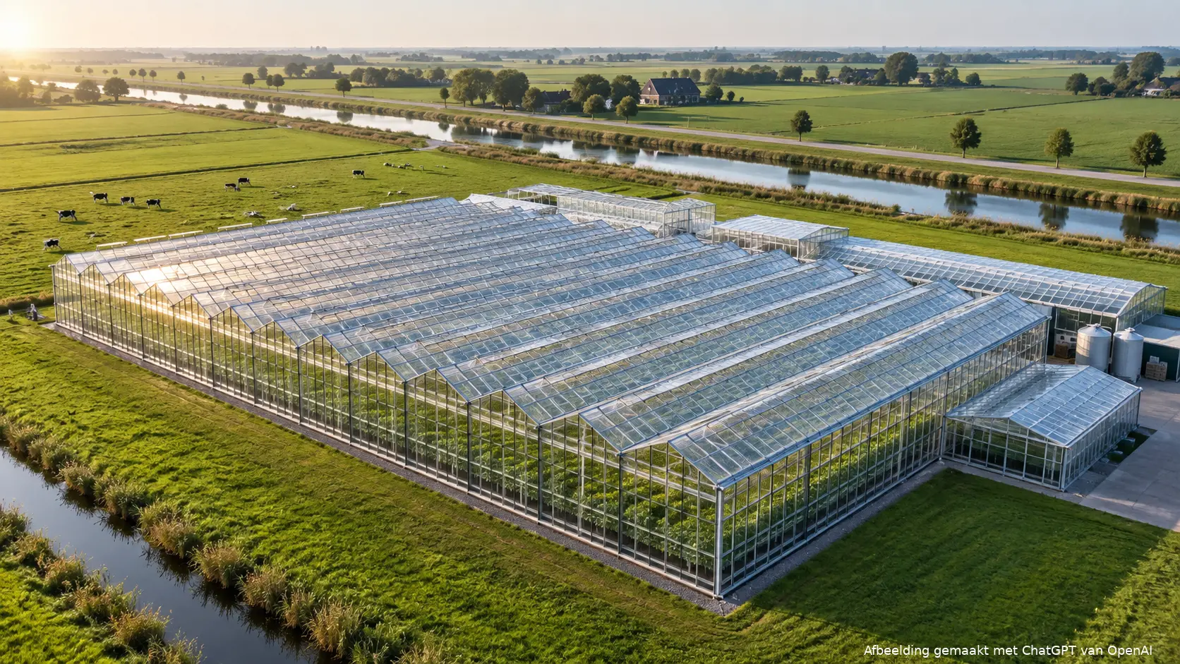 Illustratief beeld van een Nederlands kascomplex, bij uitleg over de fiscale afbouw van groen sparen