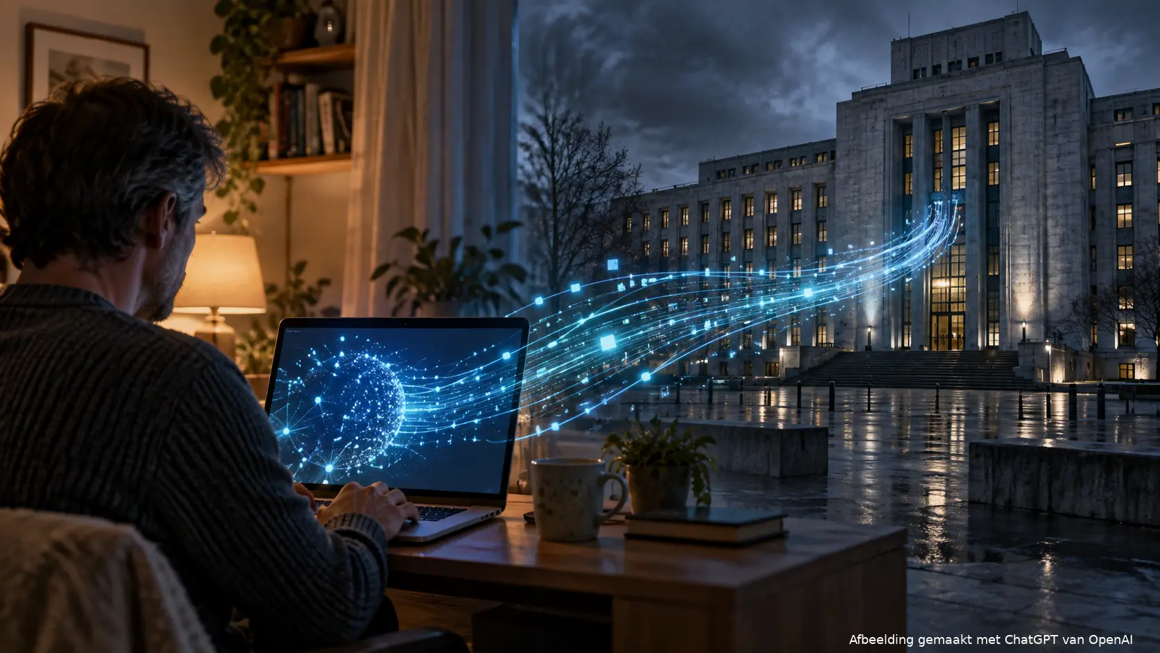 Digitale datastromen en het spanningsveld tussen privacy en overheidstoezicht.