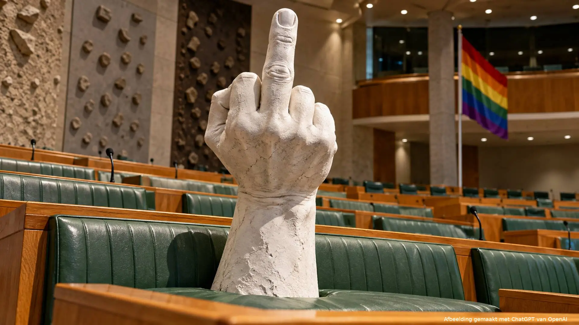 klaver-middelvinger-grinwis-regenboogvlag