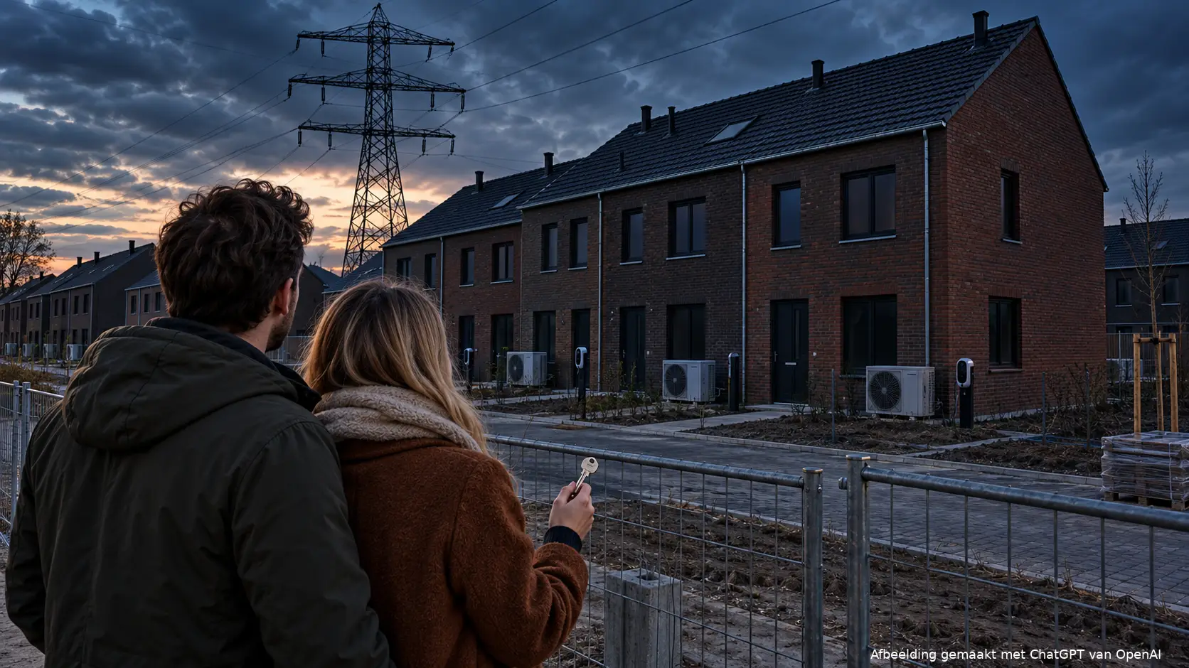 Overvol perron met wachtende reizigers, terwijl erboven in een verlicht kantoor een afscheidsborrel wordt gevierd