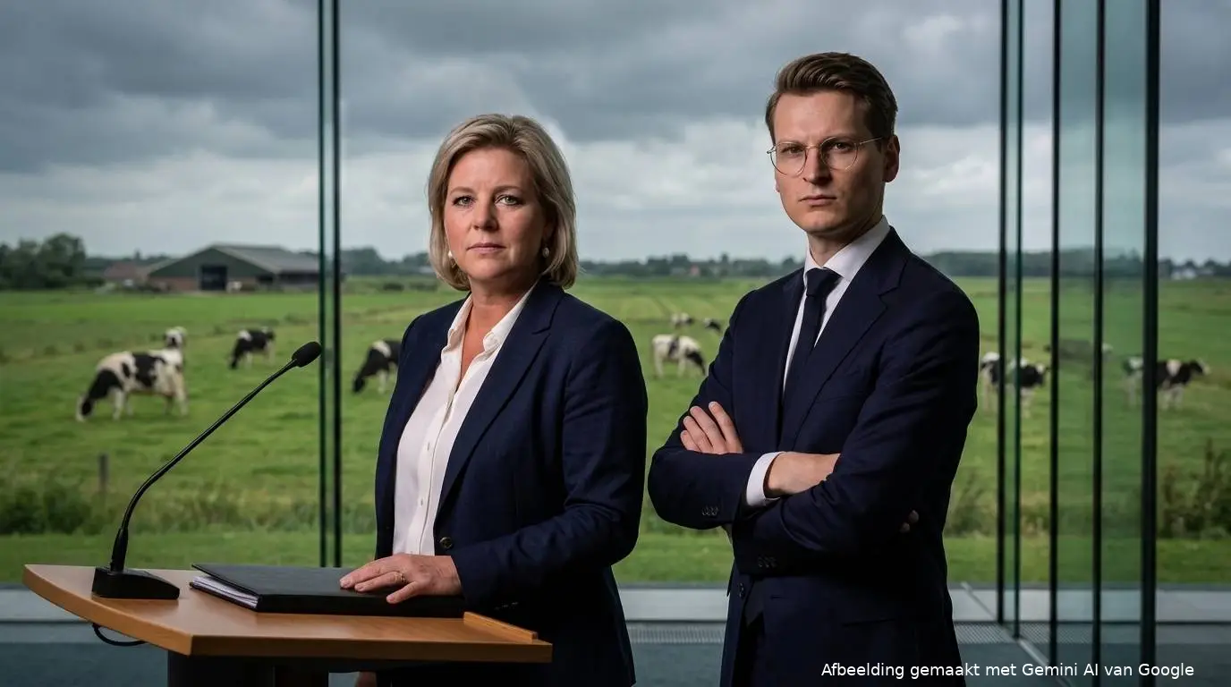 D66-ministers Rianne Letschert en Jaimi van Essen bij een gesloten stikstofdossier