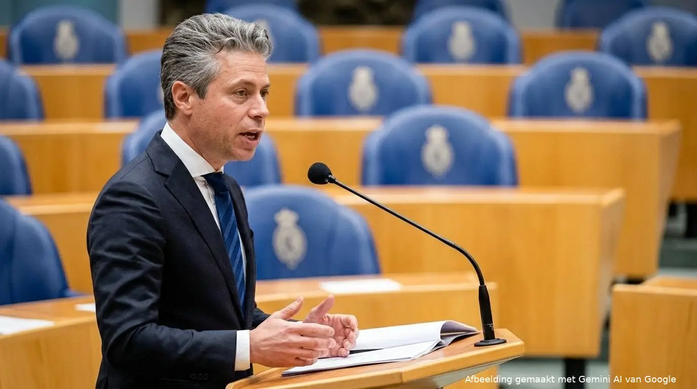 SGP-fractievoorzitter Chris Stoffer spreekt tijdens een debat over het ongeboren leven in de Tweede Kamer