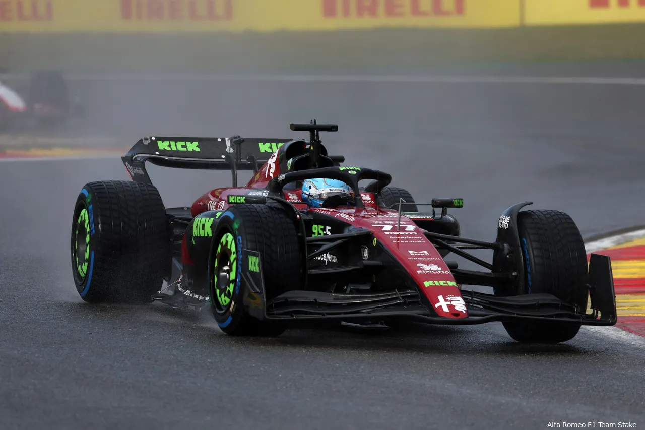 Alfa Romeo/ Sauber of Valtteri Bottas during the Belgian Grand Prix weekend