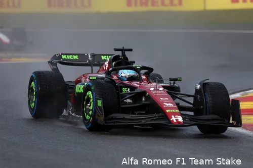 Alfa Romeo/ Sauber of Valtteri Bottas during the Belgian Grand Prix weekend