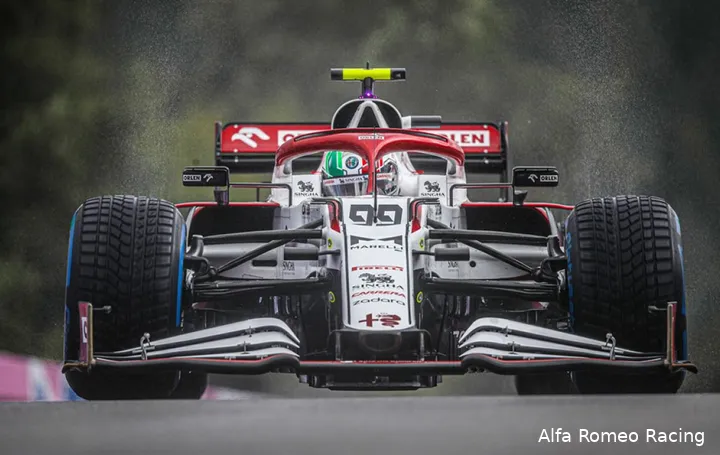 De bolide van Giovinazzi