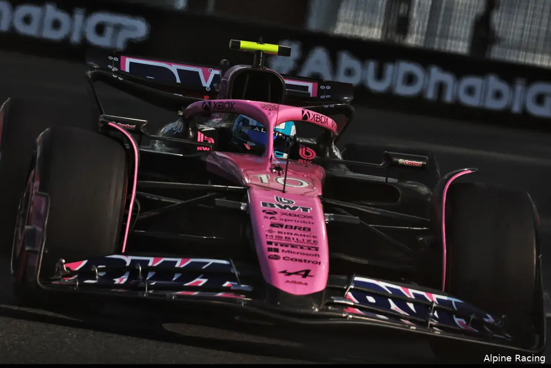 gasly abu dhabi 2bwt alpine formula one team 2024 formula 1 abu dhabi grand prix saturday