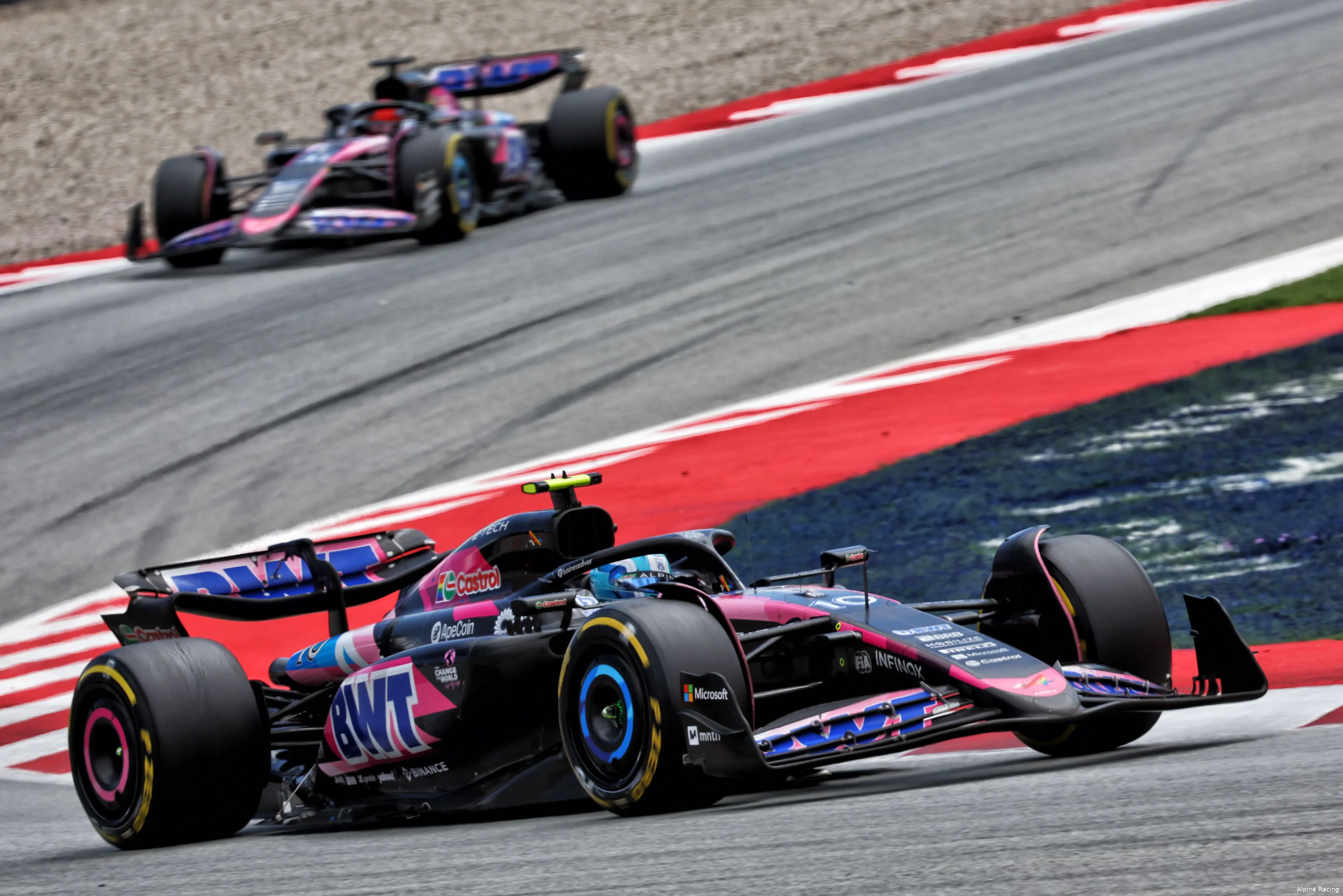 alpine esteban ocon pierre gasly zondag spanje 2024