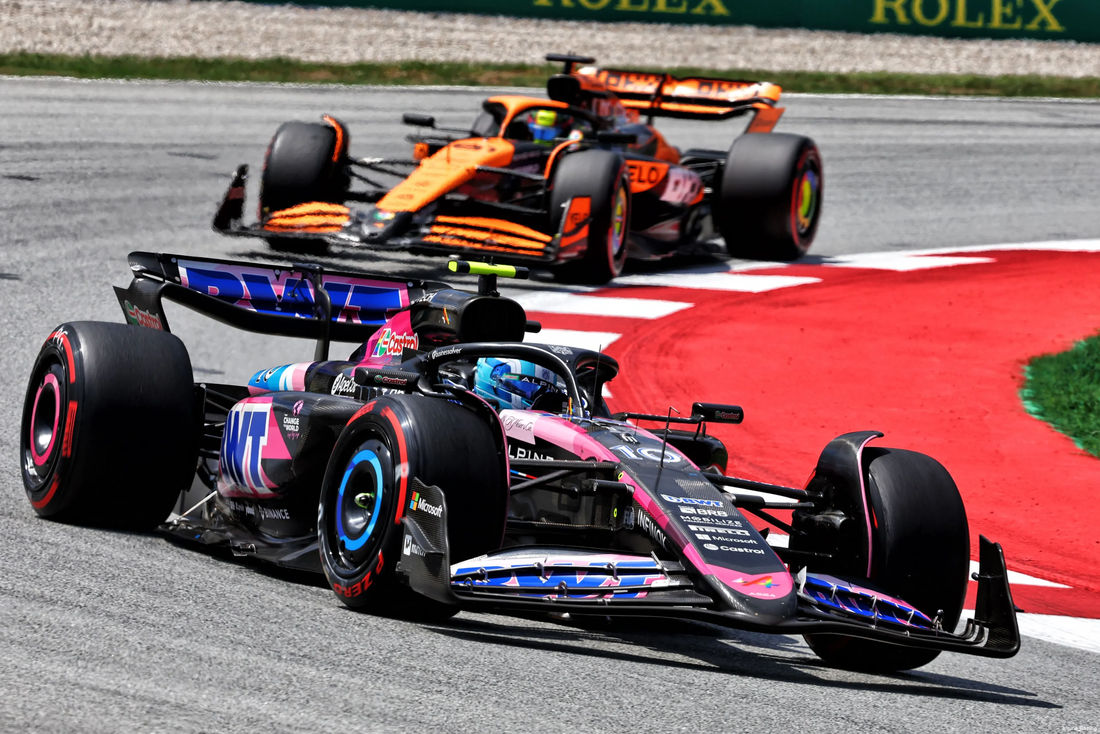 alpine mclaren pierre gasly zondag spanje 2024