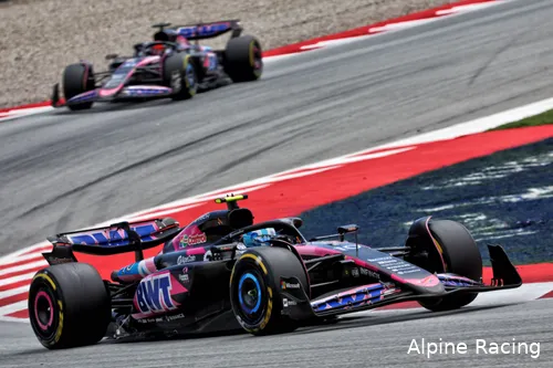 alpine esteban ocon pierre gasly zondag spanje 2024