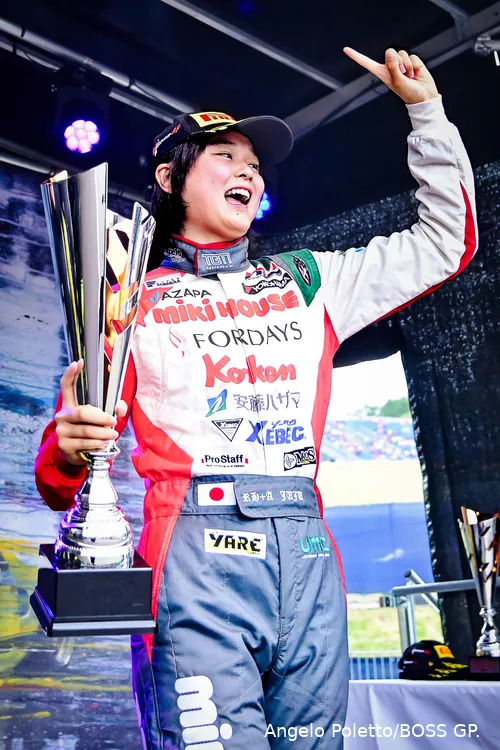 Noda timmert goed aan de weg, haar weg naar de Formule 1.&nbsp;(Foto: Angelo Poletto/BOSS GP)