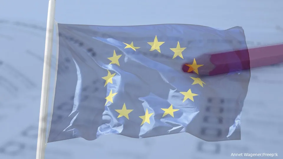 europese verkiezingen stembiljet vlag potlood