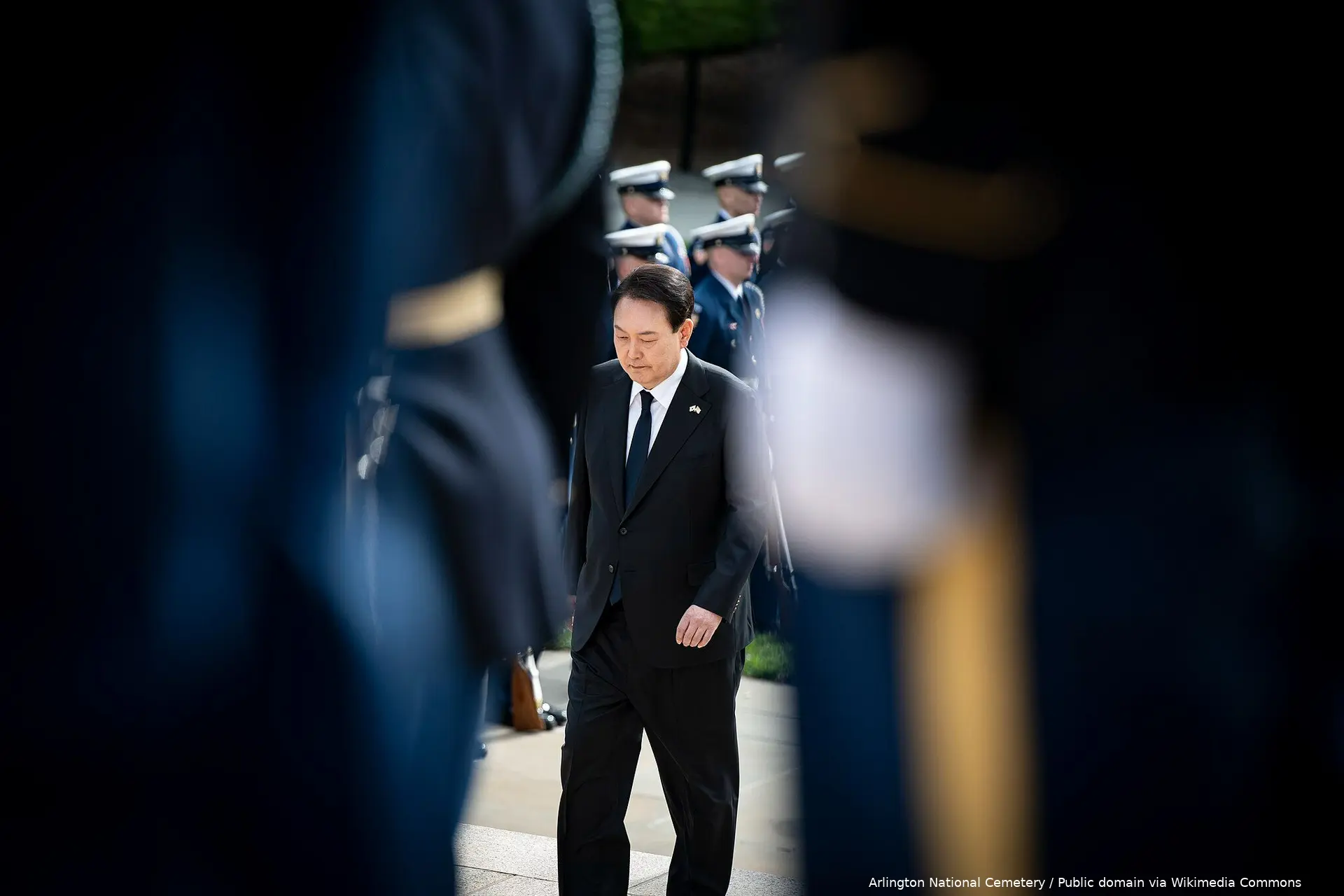 2048px south korean president yoon suk yeol participates in an armed forces full honors wreath laying ceremony at the tomb of the unknown soldier 52846230215