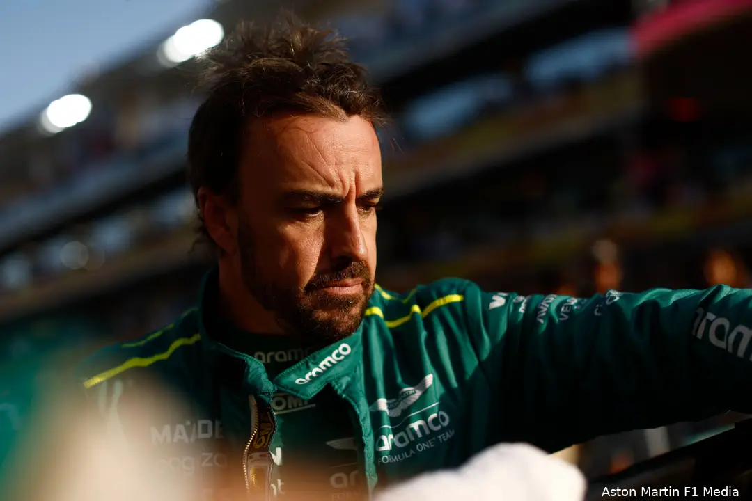 Fernando Alonso voorafgaand aan de laatste race van 2024.