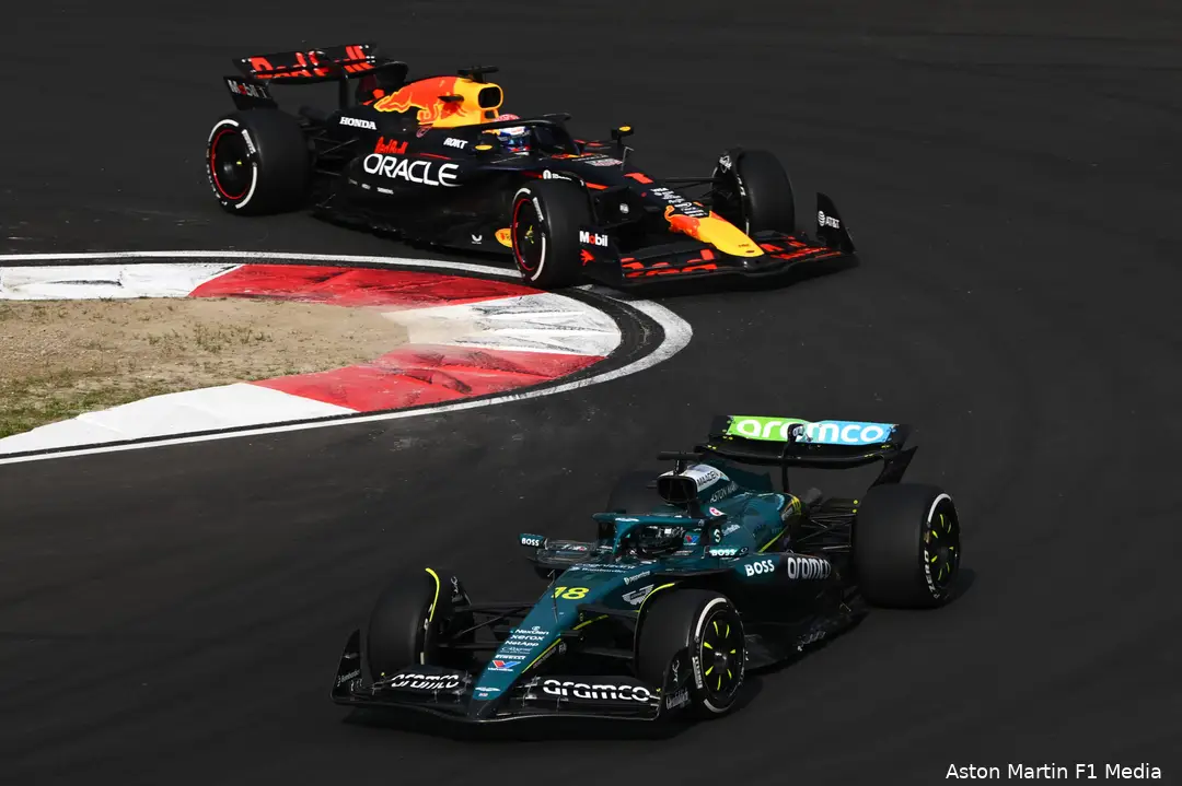 lance stroll aston martin max verstappen red bull racing zondag gp china 2025